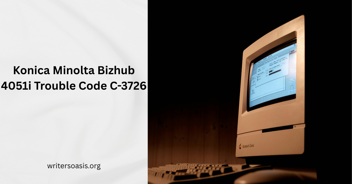 Konica Minolta Bizhub 4051i Trouble Code C-3726